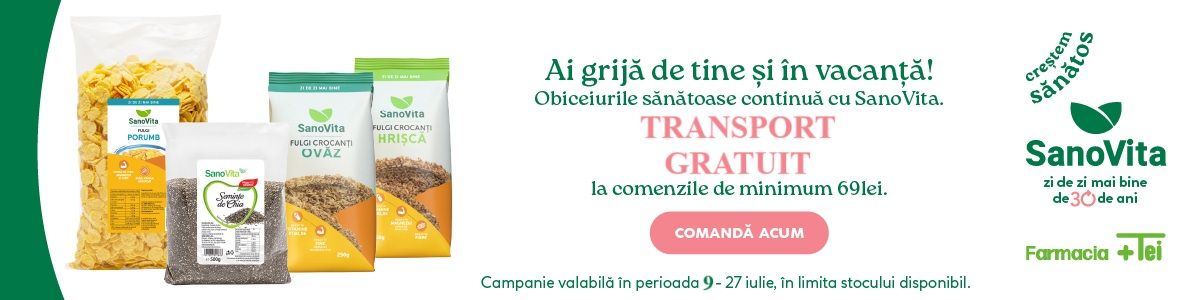Sanovita Transport Gratuit Iulie