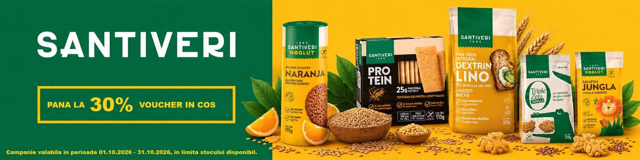Santiveri Pana la 30% Voucher in cos Octombrie