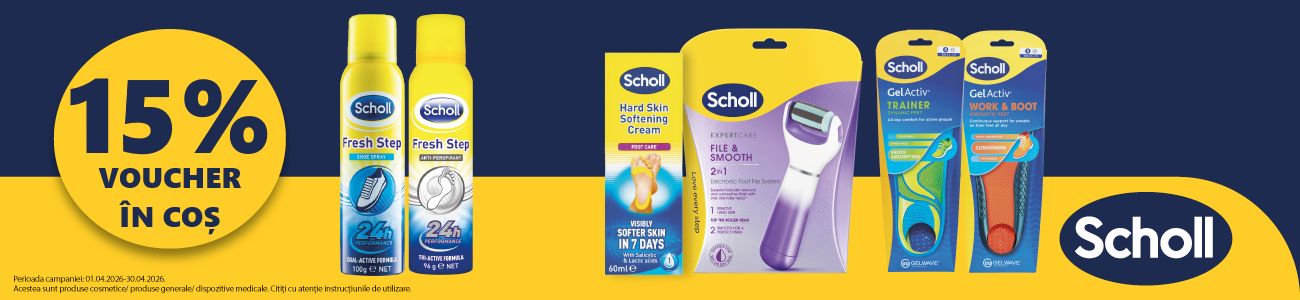 Scholl 15% Voucher in cos Aprilie