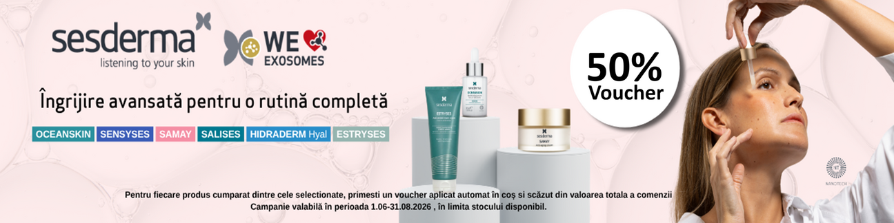 Sesderma 50% Voucher aplicat in cos Iunie-August