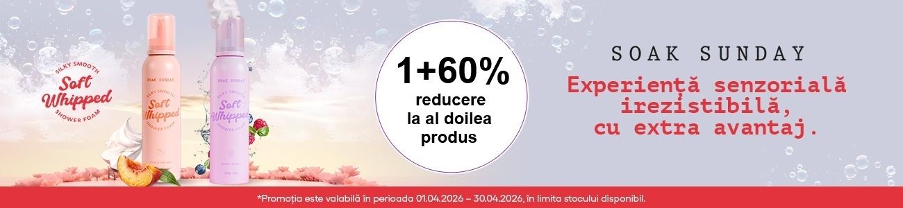Soak Sunday 1+60% Reducere la al doilea Aprilie