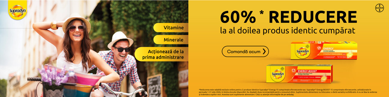 Supradyn 1+60% Reducere la al doilea Iulie - Exclusiv Online
