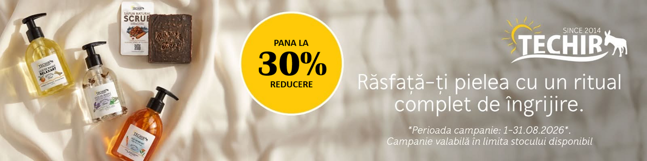 Techir Pana La 30% Reducere August