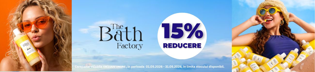 The Bath Factory 15% Reducere Mai EXCLUSIV ONLINE
