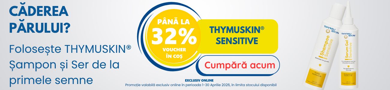 Thymuskin Pana la 32% Voucher in cos Aprilie EXCLUSIV ONLINE