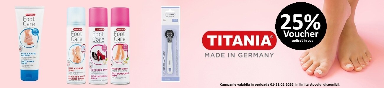 Titania 25% Voucher aplicat in cos Mai