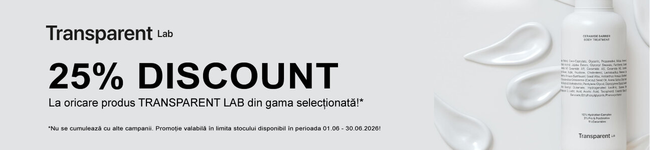 Transparent Lab 25% Reducere Iunie
