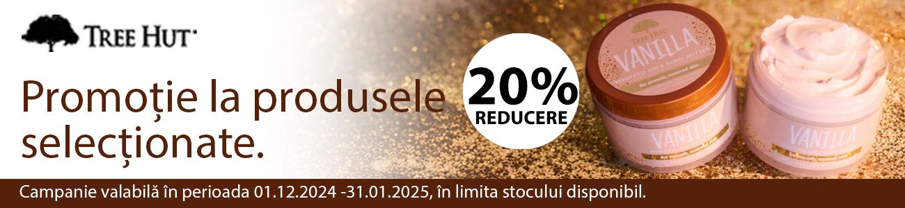 Tree Hut 20% Reducere Decembrie-Ianuarie 