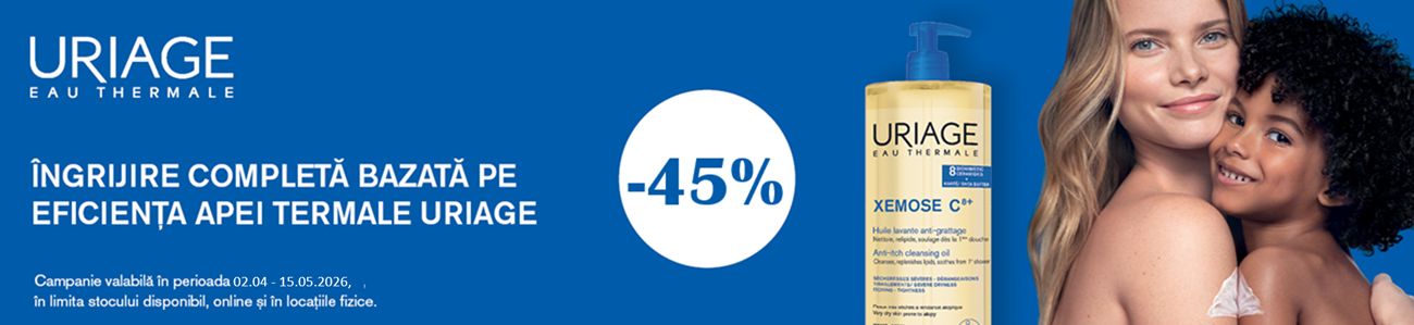Uriage Xemose Ulei Curatare 45% Reducere Aprilie-Mai
