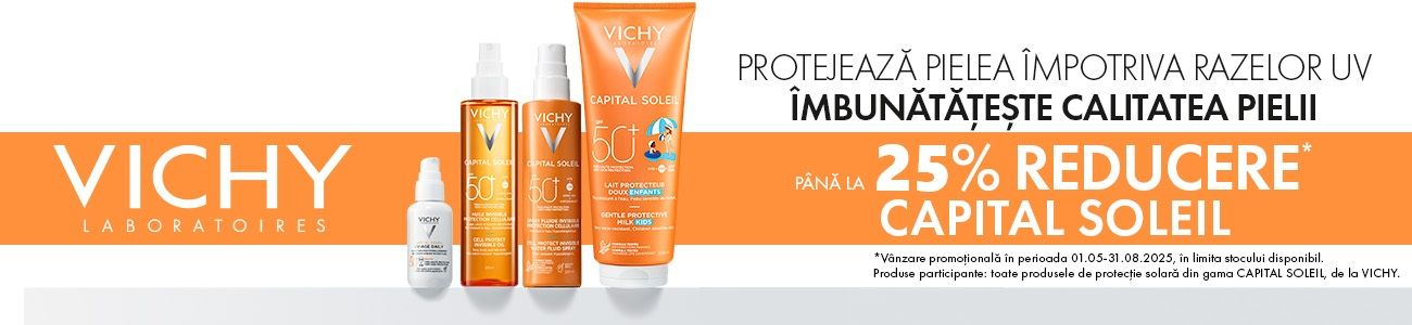 Vichy Capital Soleil Pana la 25% Reducere Mai-August