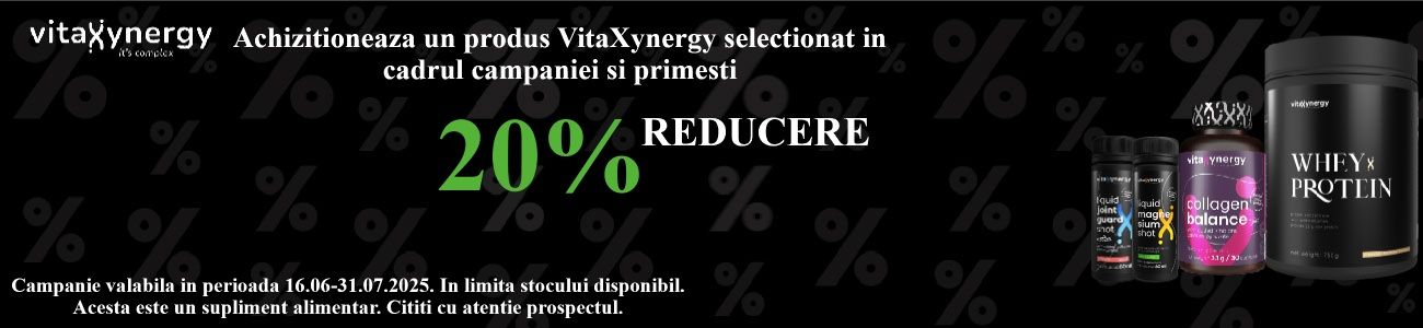Vitaxynergy 20% Reducere Iunie-Iulie Exclusiv Online