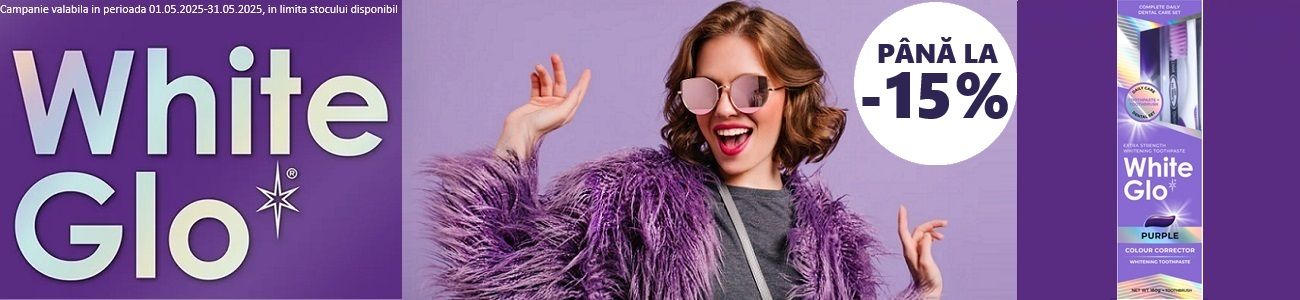White Glo Pana la 15% Reducere Mai