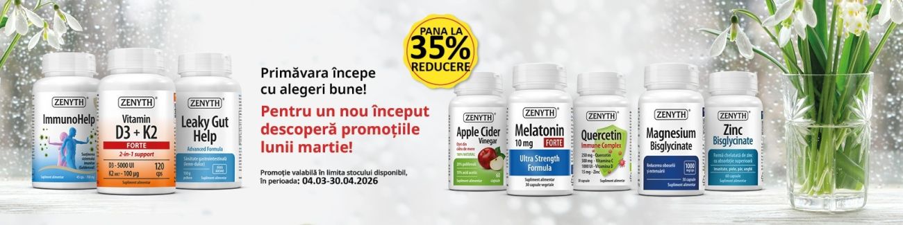 Zenyth Pana la 35% Reducere Martie-Aprilie