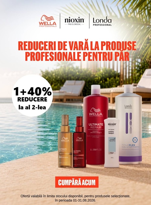 Nioxin Londa Wella Professionals 1+40% Reducere la al 2-lea August