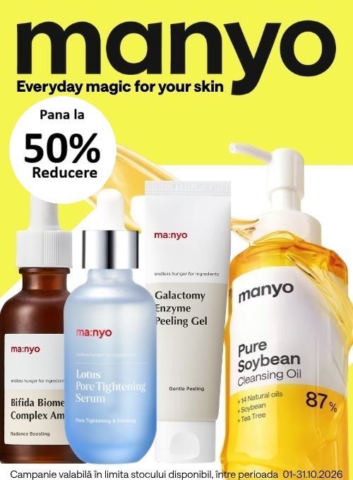 Manyo Pana la 50% Voucher aplicat in cos Octombrie