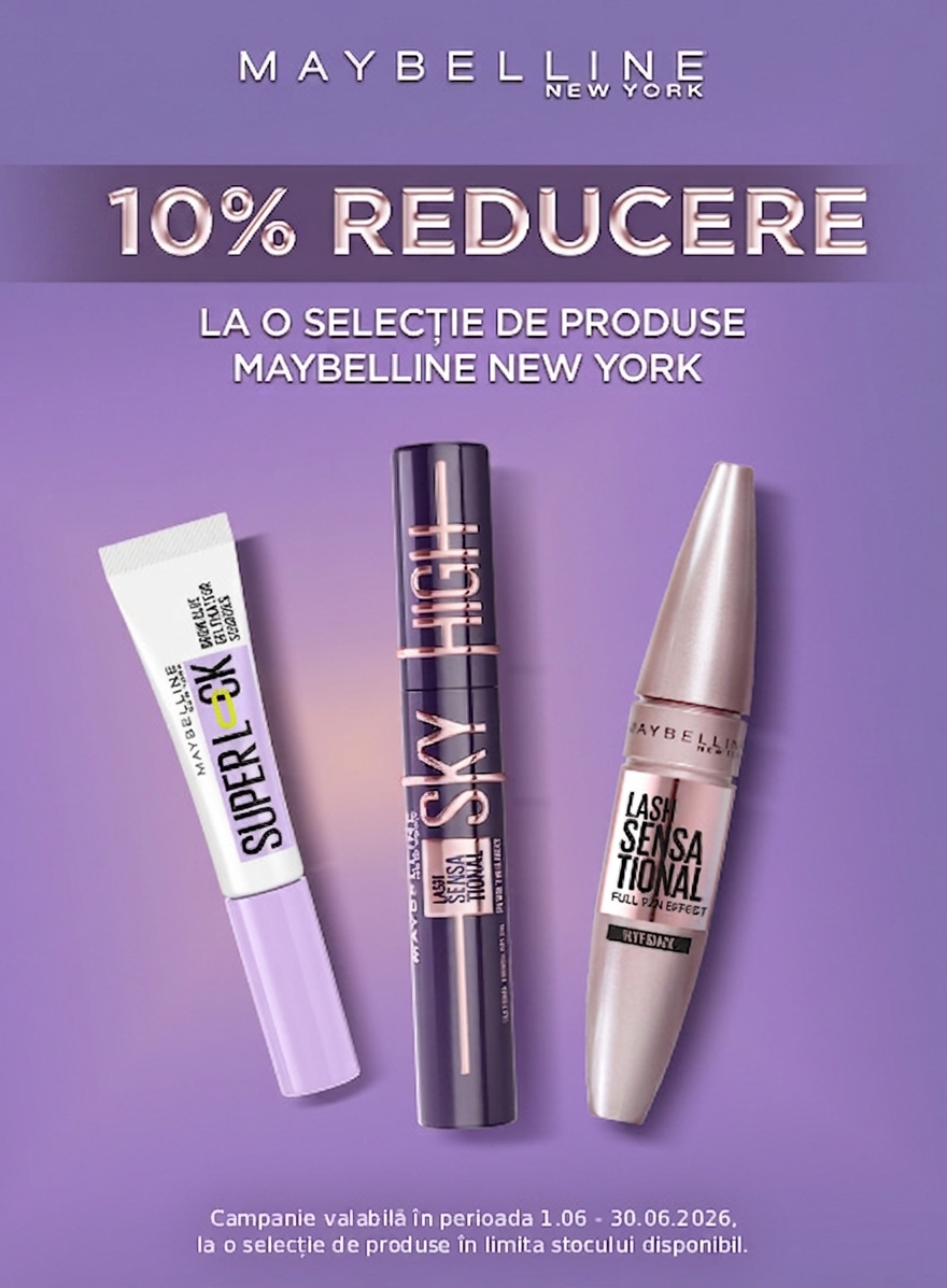 Maybelline 10% Reducere Iunie