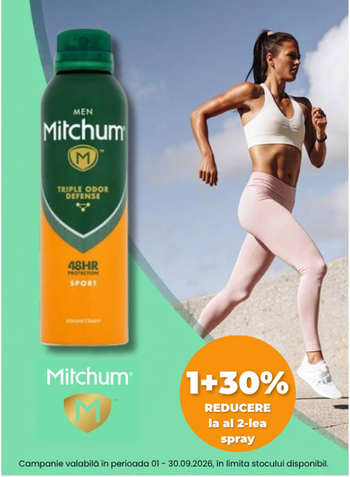 Mitchum 1+30% Reducere la al 2-lea Septembrie