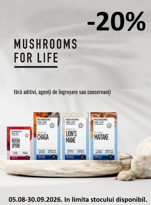 MushroomForLife 20% Reducere August-Septembrie