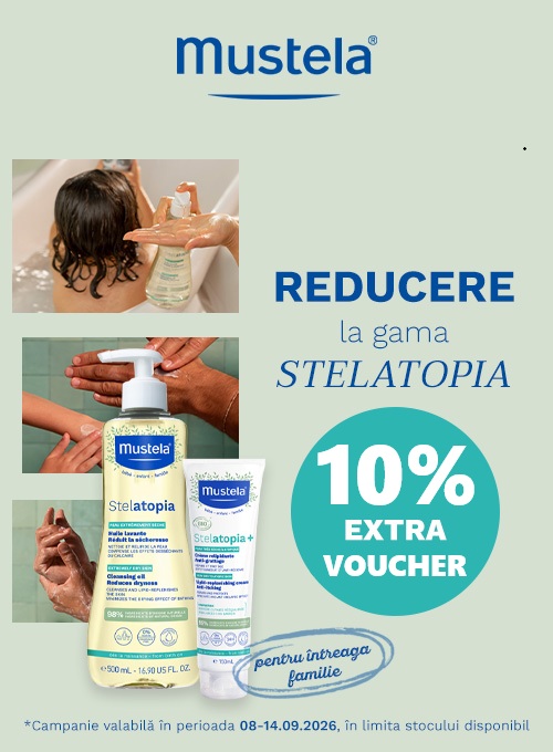 Mustela 10% Extra Voucher in cos Saptamana Dermatitei Atopice
