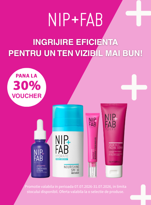 NIP+FAB Pana la 30% Voucher in cos Iulie