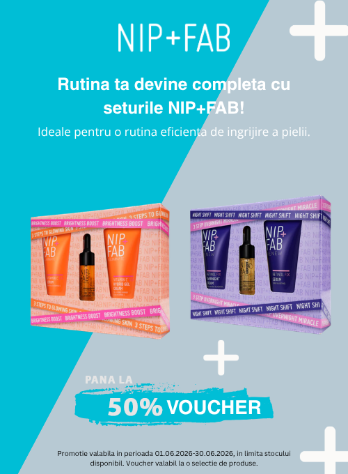 NIP+FAB Pana la 50% Voucher in cos Iunie