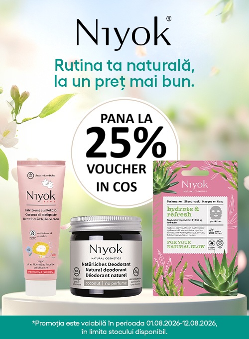 Niyok Pana la 25% Voucher in cos August
