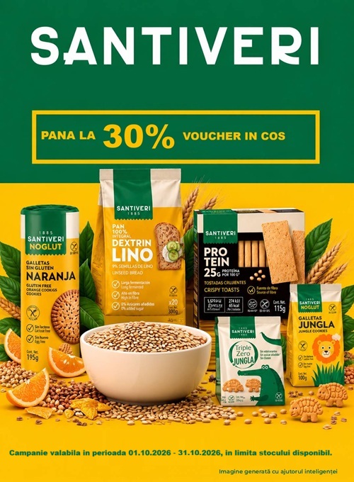 Santiveri Pana la 30% Voucher in cos Octombrie