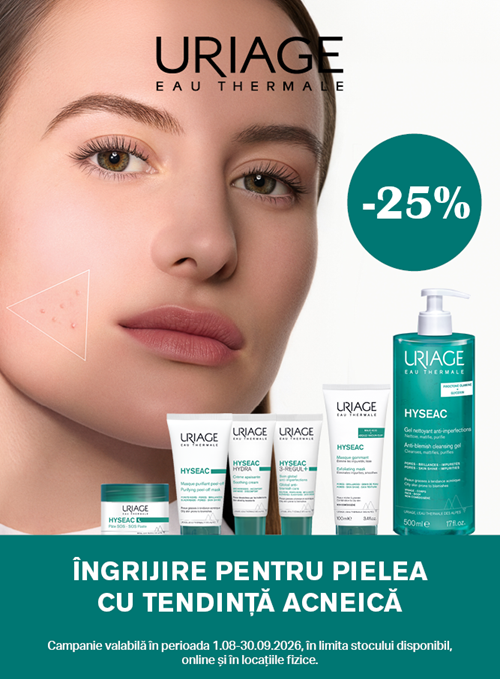 Uriage Hyseac 25% Reducere August-Septembrie
