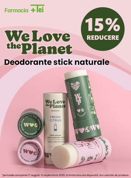 We Love The Planet 15% Reducere August-Septembrie