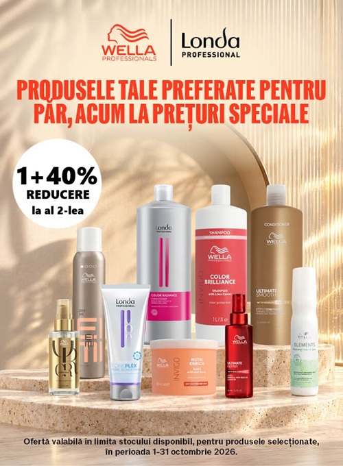 Wella Professionals 1+40% Reducere la la 2-lea Octombrie