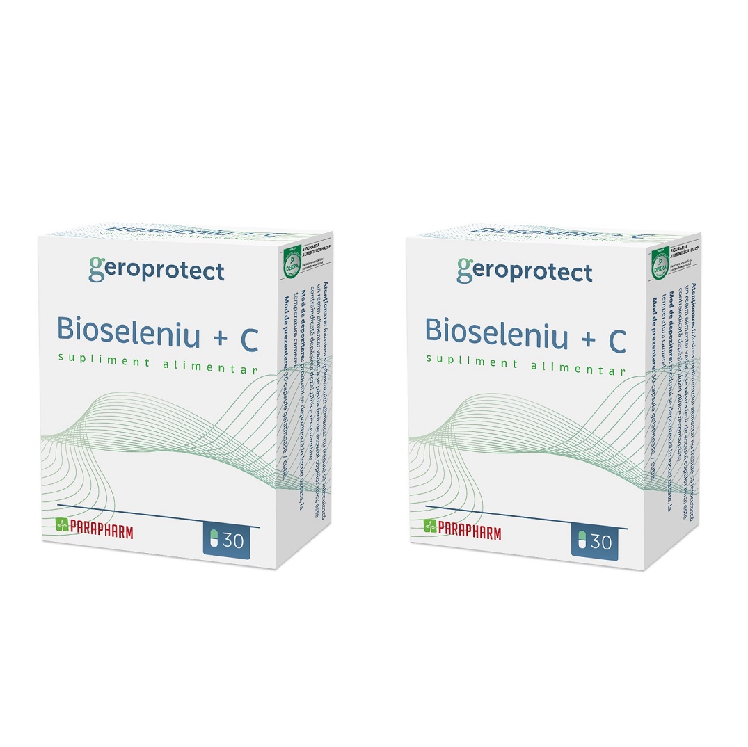 Bioseleniu + Vitamina C, 30 + 30 capsule, Parapharm