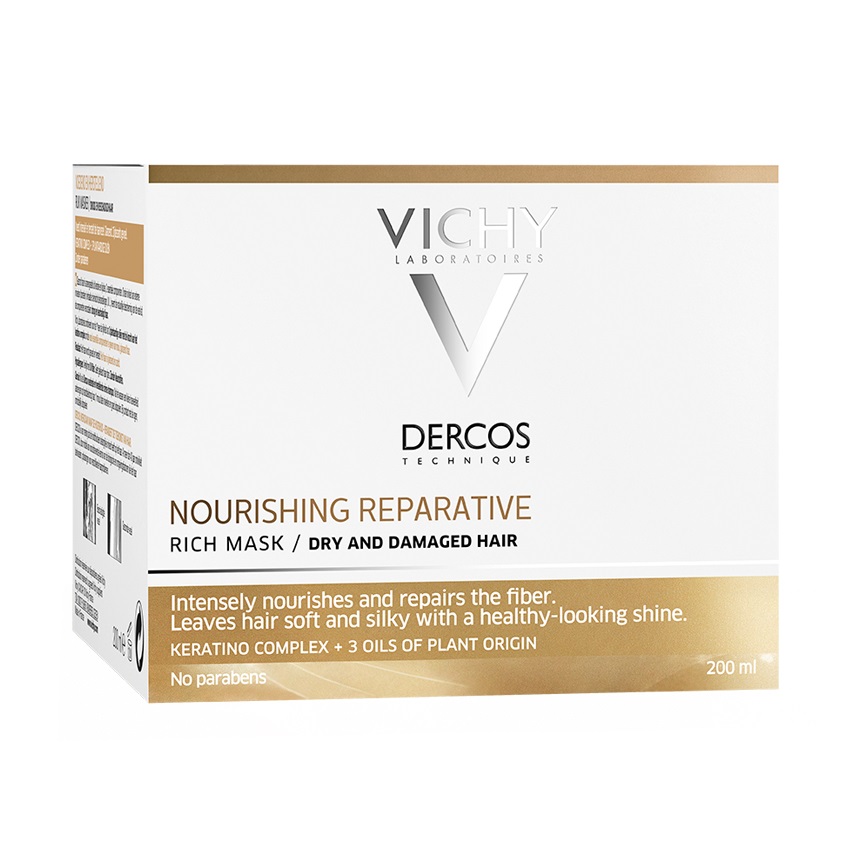 Masca nutrireparatoare pentru par uscat si degradat Dercos, 200 ml, Vichy