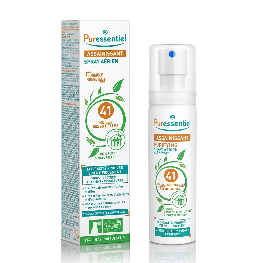 Spray de purificare a aerului cu 41 uleiuri esentiale, 75 ml, Puressentiel