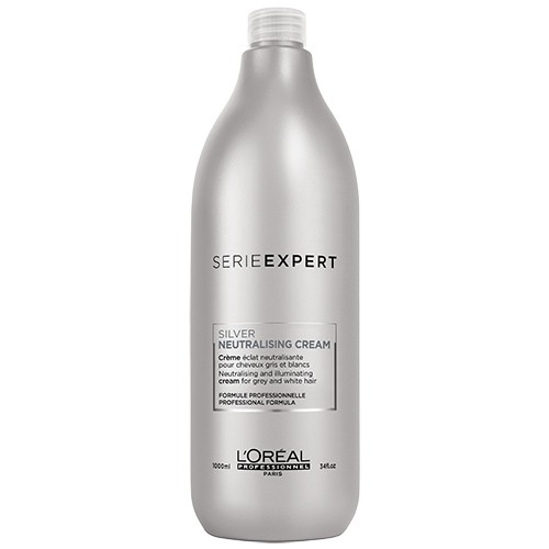 Balsam crema neutralizator si iluminator pentru parul alb si gri Silver Serie Expert, 1000 ml, Loreal Professionnel