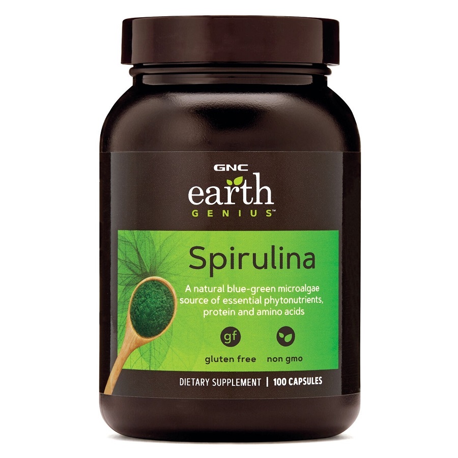 Spirulina Earth Genius, 500 mg, 100 capsule, GNC