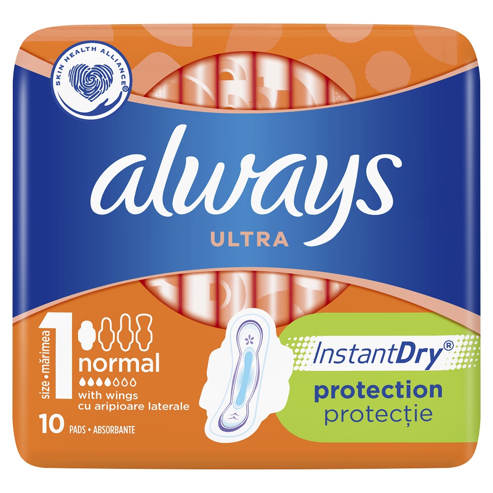 Absorbante Always Ultra Normal, 10 bucati, P&G