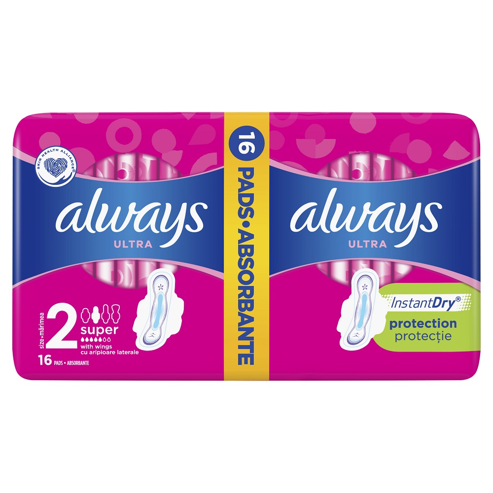 Absorbante Always Ultra Super, 16 bucati, P&G