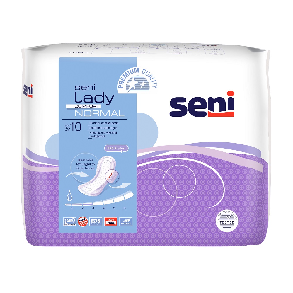 Absorbante urologice pentru femei Lady Comfort, Normal, 10 bucati, Seni 