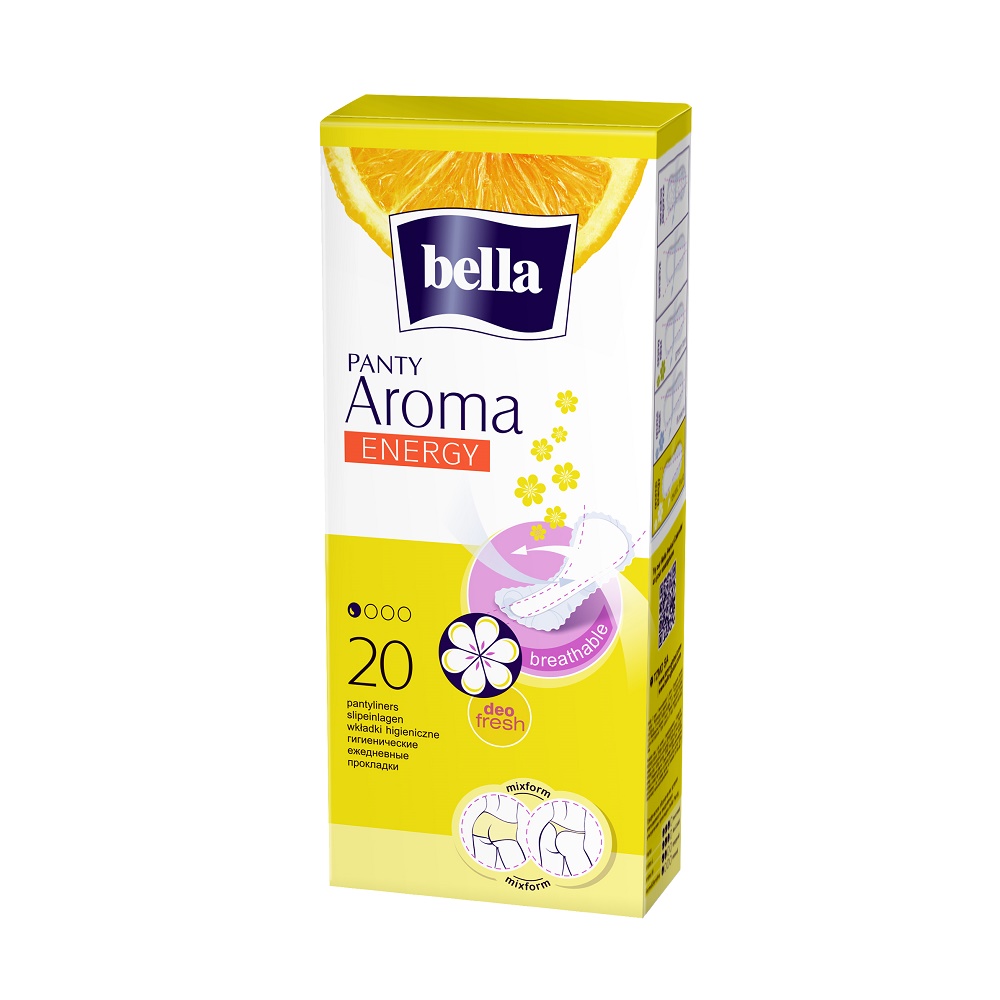 Absorbante zilnice Panty Aroma Energy, 20 bucati, Bella