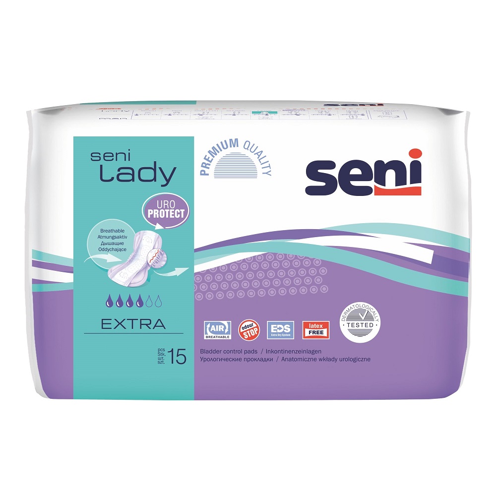 Absorbantele urologice pentru femei Lady, Extra, 15 bucati, Seni 