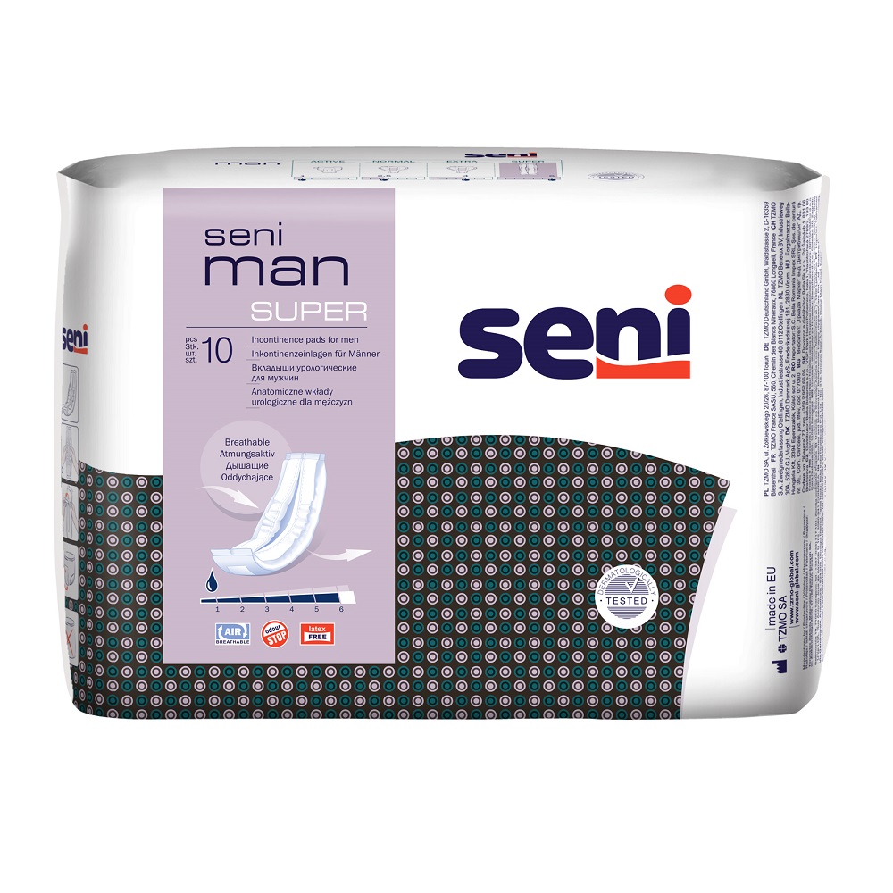 Absorbantele urologice pentru barbati Man, Super, 10 bucati, Seni 