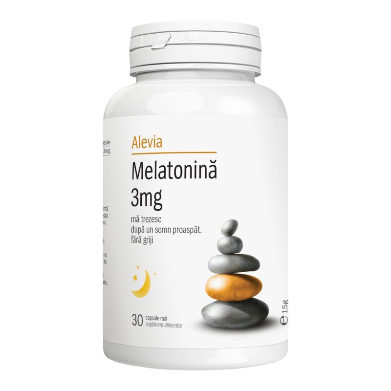 Melatonina 3 mg, 30 capsule moi, Alevia