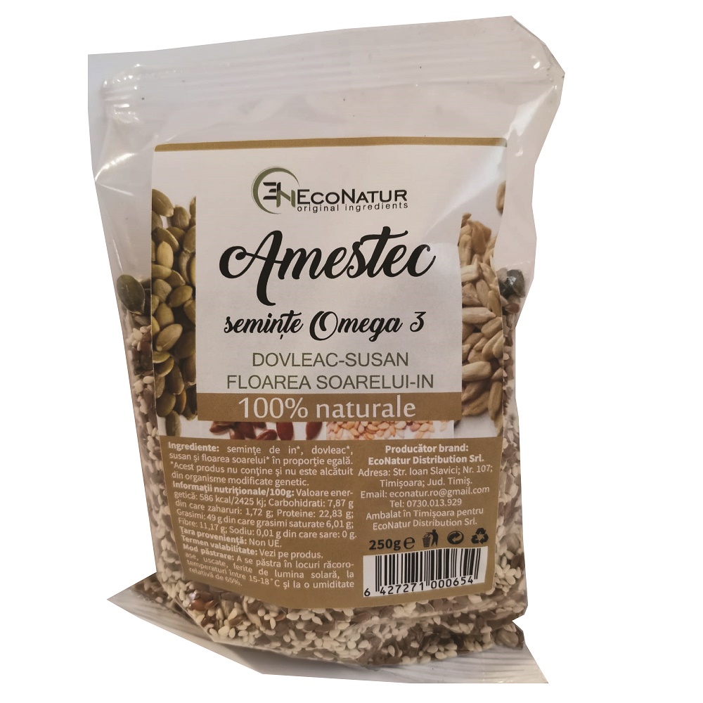 Amestec seminte bogate in Omega 3, 250g, EcoNatur