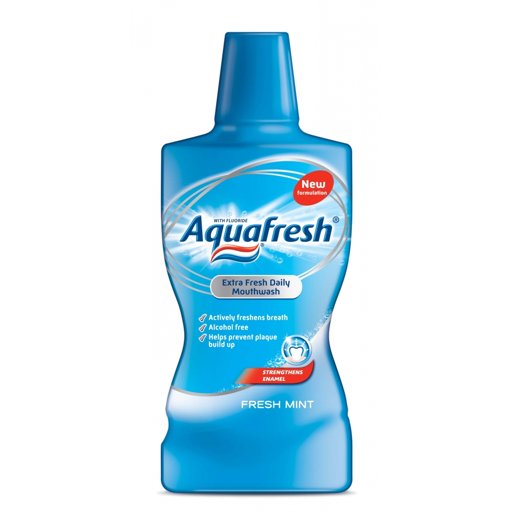 Apa de gura fara alcool Aquafresh, 500 ml, Gsk