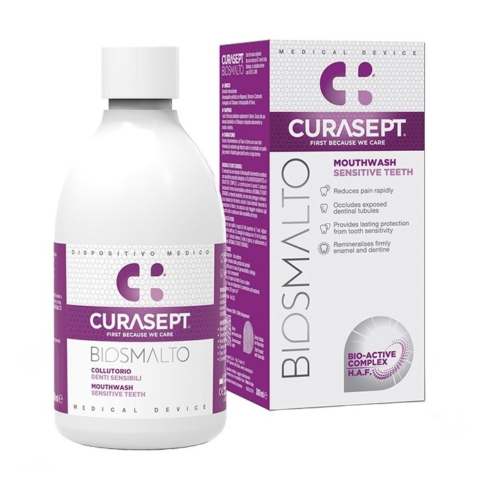 Apa de gura senzitive Biosmalto, 300 ml, Curasept