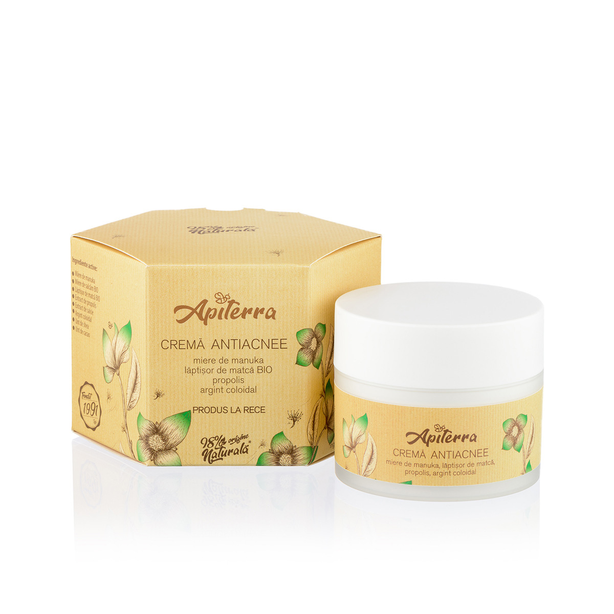 Apiterra Crema antiacnee, 50 ml, Apicola Pastoral Georgescu