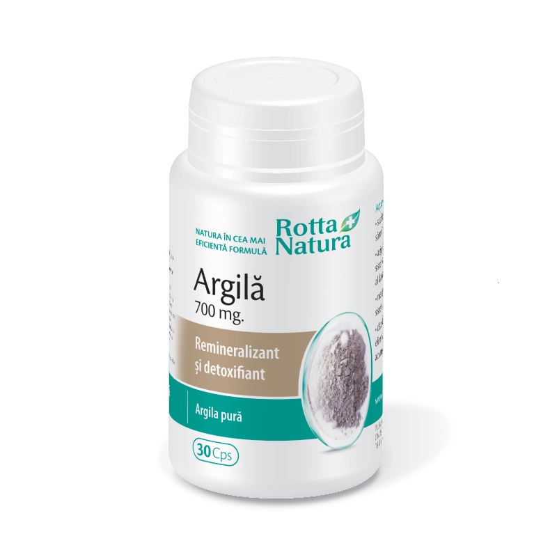 Argila 700mg, 30 capsule, Rotta Natura