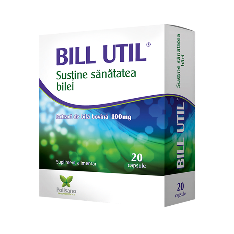 Bill Util cu extract de bila bovina, 20 capsule, Polisano