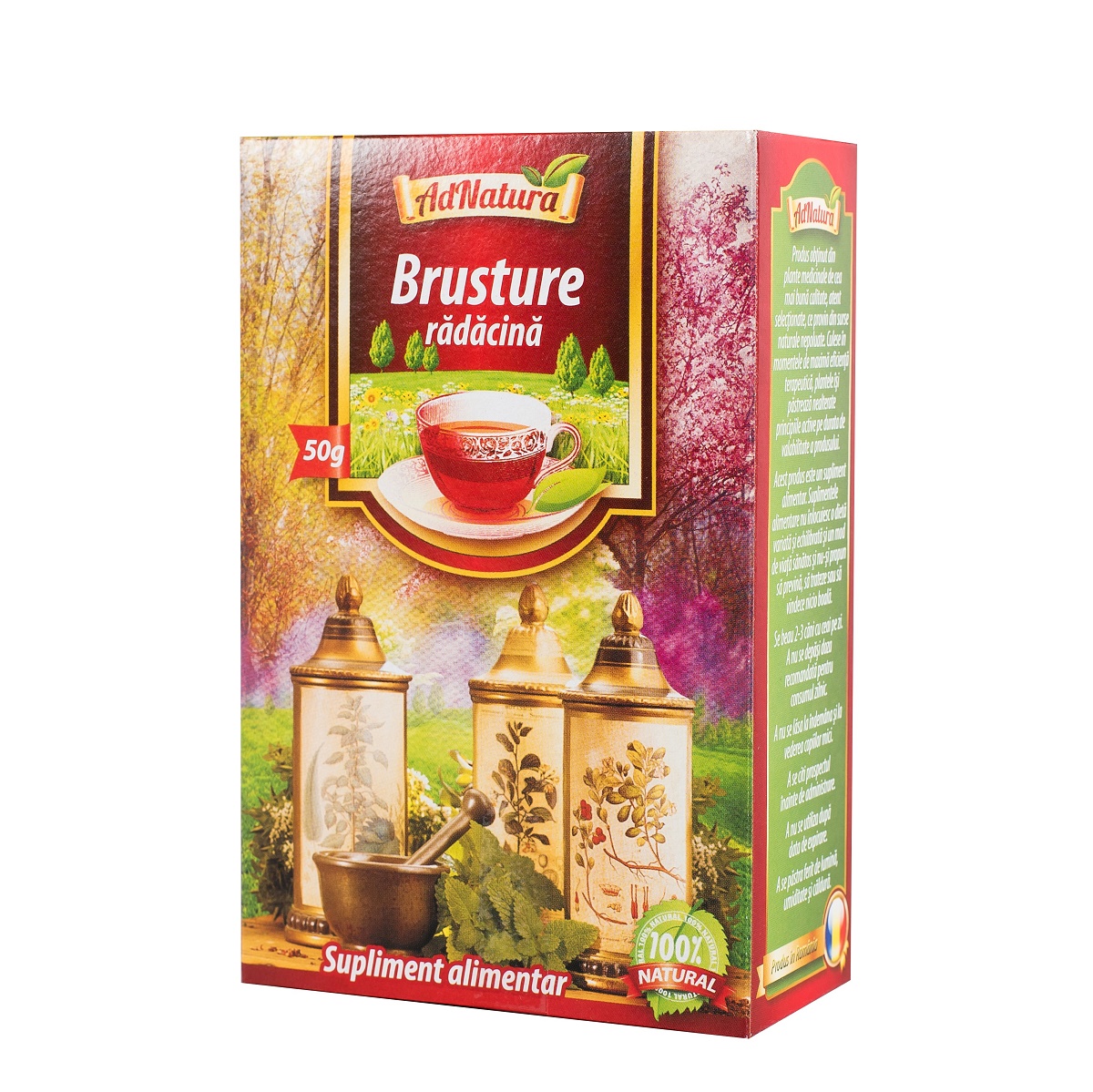 Ceai de Brusture radacina, 50 g, AdNatura