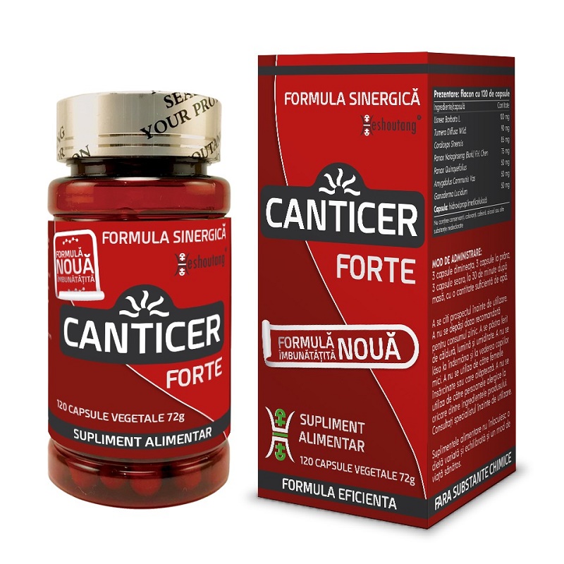 Canticer Forte, 120 capsule vegetale, Qingdao Heshoutang